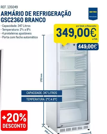 A+ - Armario De Refrigeração GSC2360 Branco