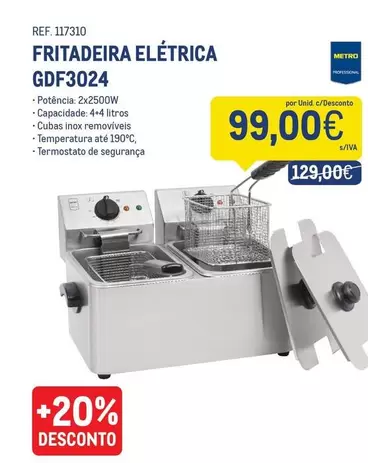 Fritadeira Eléctrica Gdf3024