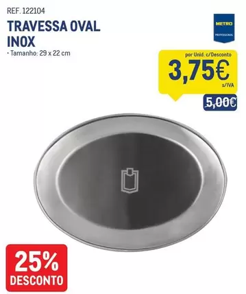 Chef Select - Travessa Oval Inox