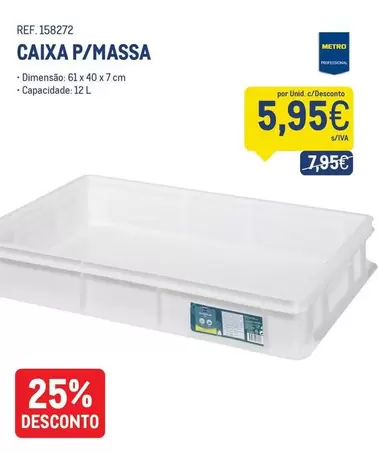 Caixa P/ Massa