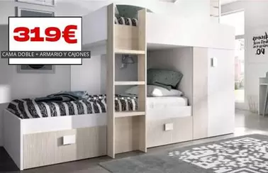 Cama Doble Armario Y Cajones