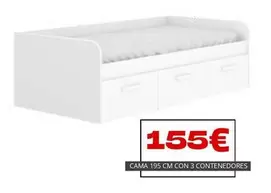 Cama 195 Cm Con 3 Contenedores