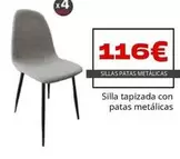 Silla Tapizada Con Patas Metalicas