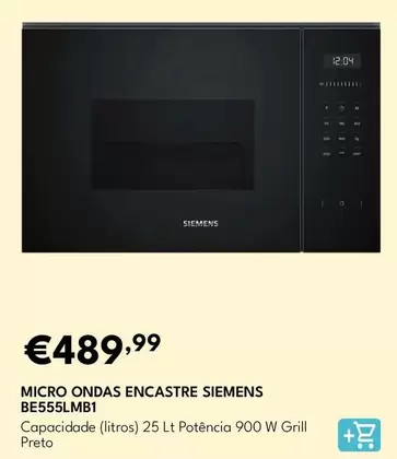 Siemens - Micro Ondas Encastre BE555LMB1