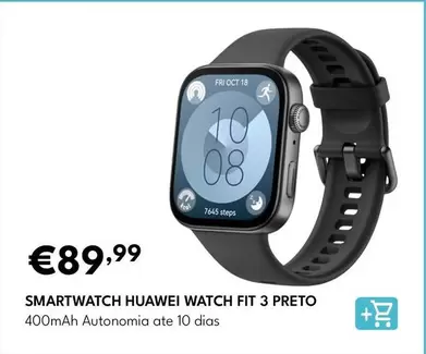 Huawei - Smartwatch Watch Fit 3 Preto