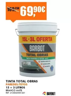 Barbot - Tinta Total Obras Paredes/tetos