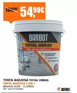 Barbot - Tinta Aquosa Total Obras Tinta Acuosa 2 Em 1