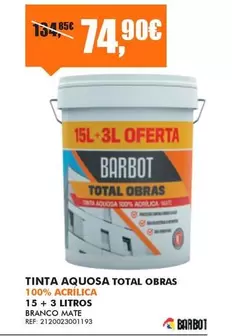 Barbot - Tinta Aquisa Total Obras
