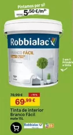 Robbialac - Tinta De Interior Branco Facil