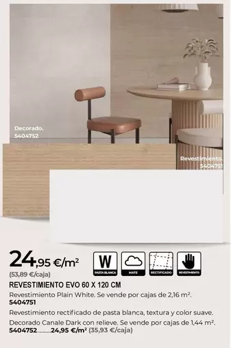 Revestimiento Evo 80 X 120 Cm