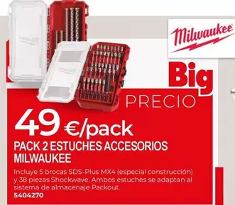 Pack 2 Estuches Accesorios Milwaukee