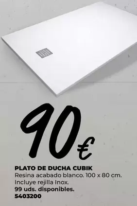 Plato De Ducha Cubik