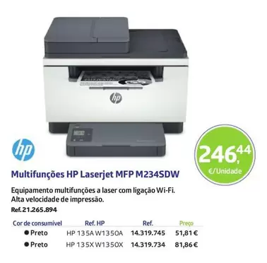 HP - Multifunções Hp Laserjet Mm234sdw