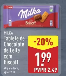 Milka - Tablete De Chocolate De Leite Com Biscoff