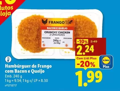 .Com - Hamburguer De Frango Com Bacon E Queijo
