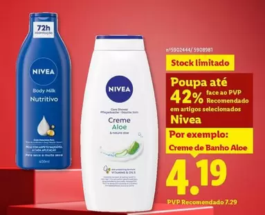 Nivea - Creme De Banho Aloe