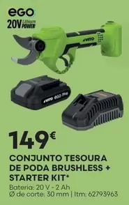 Conjunto Tesoura De Poda Brushless + Starter Kit