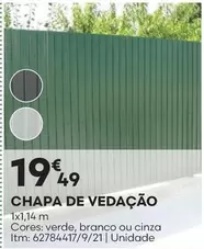 Chapa De Vedacao