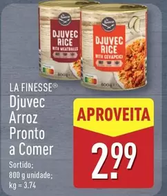 Pronto - La Finesse Djuvec Arroz  A Comer