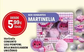 Martinelia - Conjunto Lulu Pompom; Bola Maquilhagem Unicórnio