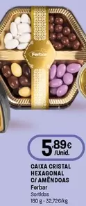 Ferbar - Caixa Cristal Hexagonal C/ Amendoas