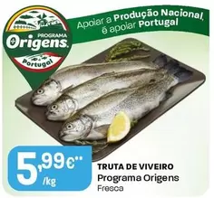 Programa Origens - Truta De Viveiro