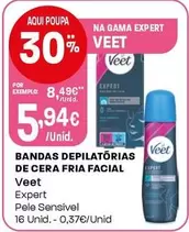 Veet - Bandas Depilatórias De Cera Fria Facial