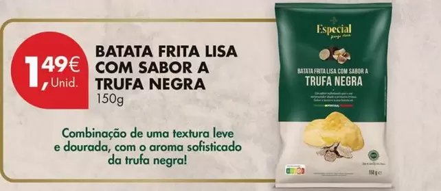 Batata Frita Lisa Com Sabor A Trufa Negra