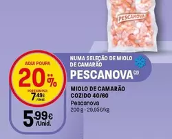 Pescanova - Miolo De Camarão Cozido 40/60