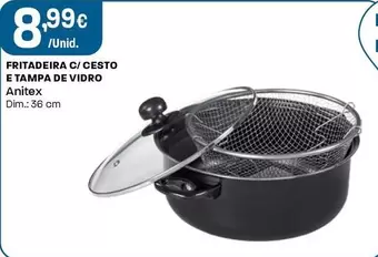Anitex - Fritadeira C/ Cesto E Tampa De Vidro