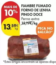 pingo doce - Fiambre Fumado Forno De Lenha