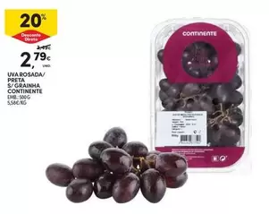 Continente - Uva Rosada/preta S/Grainha