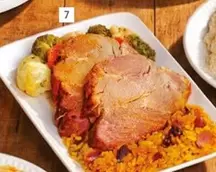 Cachaço De Porco C/ Arroz E Legumes