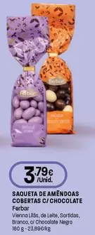 Ferbar - Saqueta De Amêndoas Cobertas C/ Chocolate