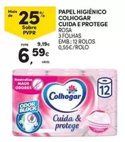 Colhogar - Papel Higiénico E Protege Rosa