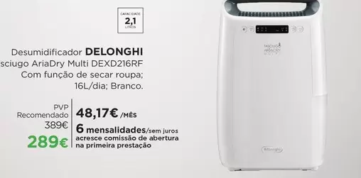 De Longhi - Desumidificador Tasciugo AriaDry Multi DEXD216RF