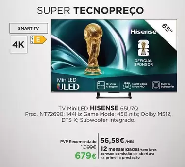 Hisense - Tv Miniled 65U7Q
