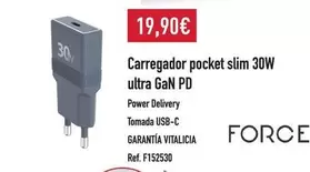 CARM - Carregador Pocket Slim 30w Ultra Gan Pd