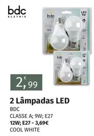 2 Lâmpadas Led