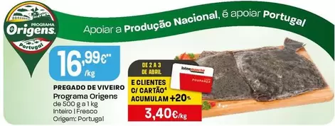 Programa Origens - Pregado De Viveiro