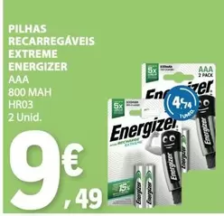 Energizer - Pilhas Recarregáveis Extreme