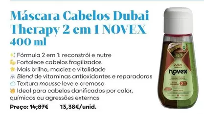 Novex - Máscara Cabelos Dubai Therapy 2 Em 1