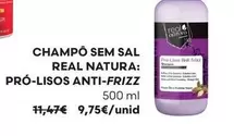 Real Natura - Champo Sem Sal Pró-lisos Anti-frizz