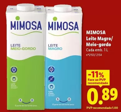 Mimosa - Leite Magro/Meio-gordo