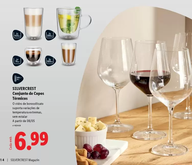 silvercrest - Conjunto De Copos Termicos