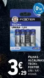 Pilhas Alcalinas Tech+