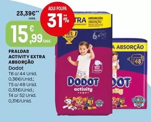 Dodot - Fraldas Activity Extra Absorcao