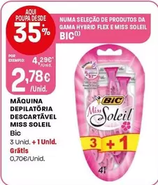 BIC - Máquina Depilatória Descartavel Miss Soleil