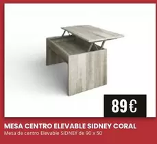 Coral - Mesa Centro Elevable Sidney