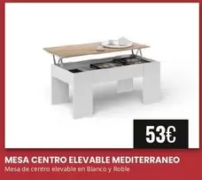 Mesa Centro Elevable Mediterraneo